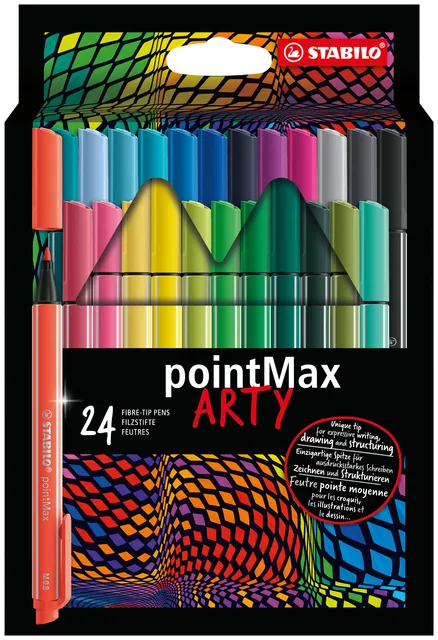 Viltstift STABILO pointMax 488/24 Arty M 24st ass