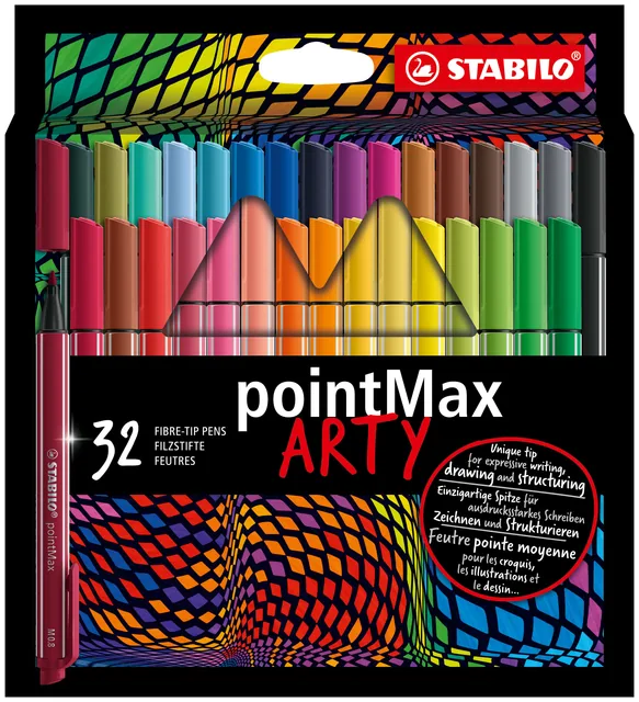 Viltstift STABILO pointMax 488/32 Arty M 32st ass