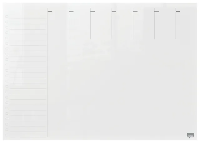 Weekplanner Nobo transparant acryl A4