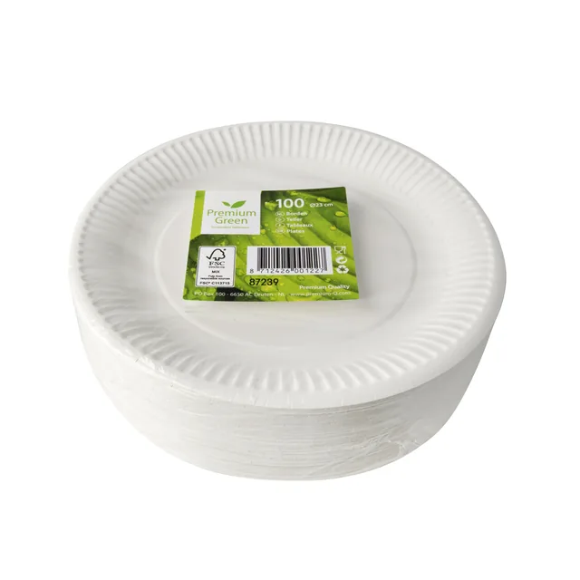 Bord IEZZY D 230mm karton wit