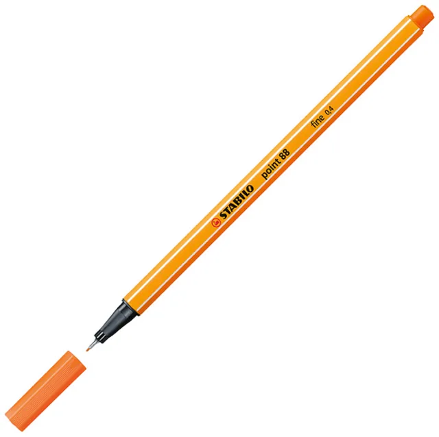 Fineliner STABILO point 88/30 F bleek vermiljoen