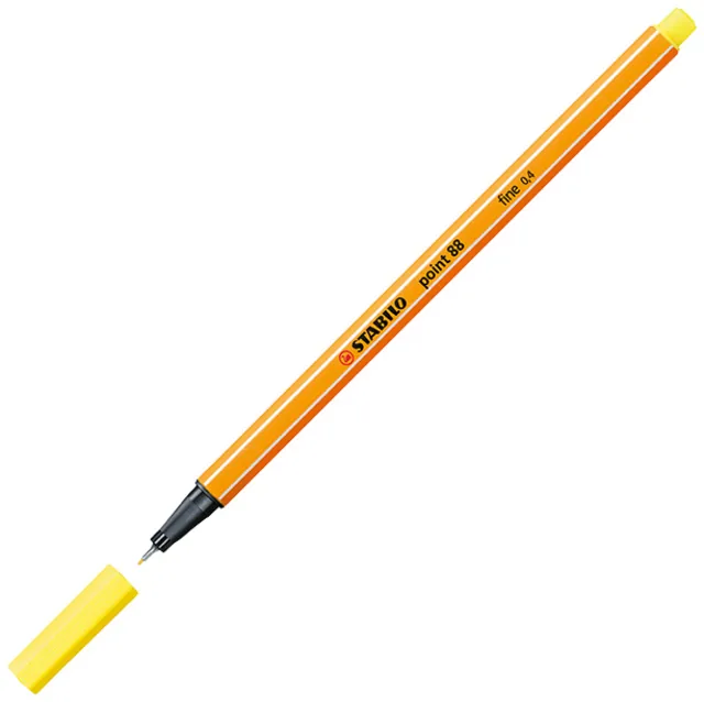 Fineliner STABILO point 88/24 F citroengeel