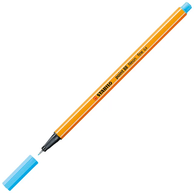 Fineliner STABILO point 88/031 F neon blauw