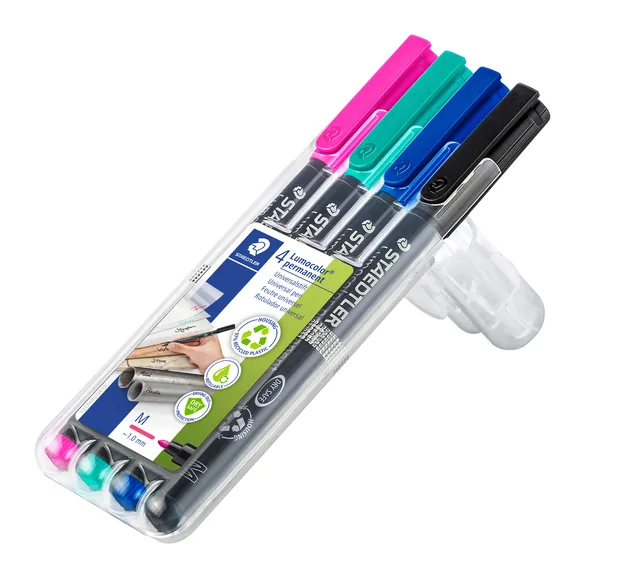 Viltstift Staedtler OHP Lumo M 317 perm 4 st. ass
