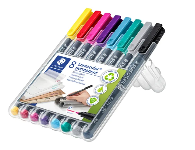 Viltstift Staedtler OHP Lumo M 317 perm 8 st ass