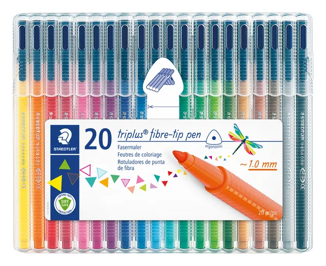 Kleurstift Staedtler 323 triplus color 20 st ass