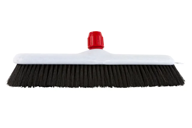 Zaalveger kunststof 40cm gemengd haar