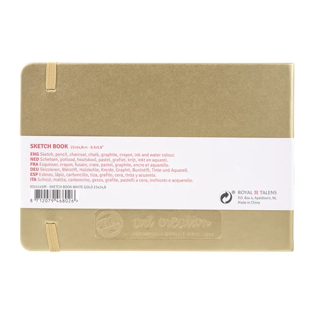 Schetsboek Talens Art Creation 210x150mm witgoud