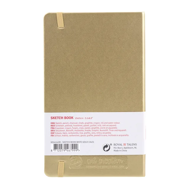 Schetsboek Talens Art Creation 130x210mm witgoud