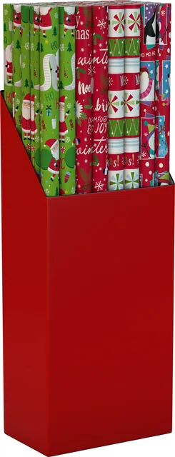 Inpakpapier Kerst 300x100cm assorti
