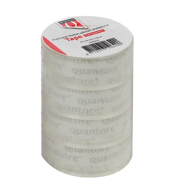 Plakband Quantore 19mmx25m transparant