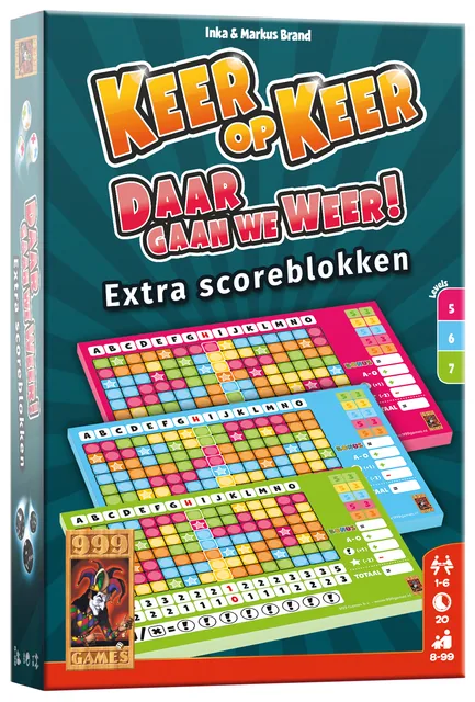 Scoreblok Keer op Keer level 5 6 en 7