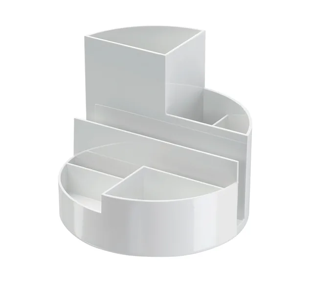 Pennenkoker MAUL roundbox recycled 6 vaks wit