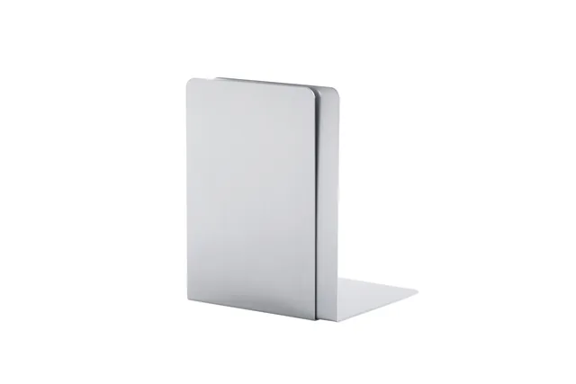 Boekensteun MAUL 12x12x17.5cm aluminium zilver