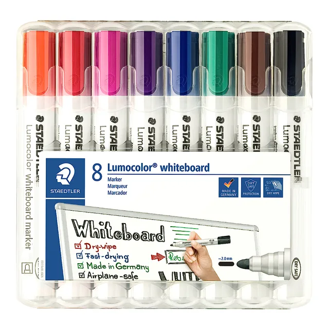 Whiteboardmarker Staedtler Lumo 351 8st ass