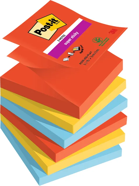 Memoblok  Post-it Z-Notes R330 Super Sticky Play