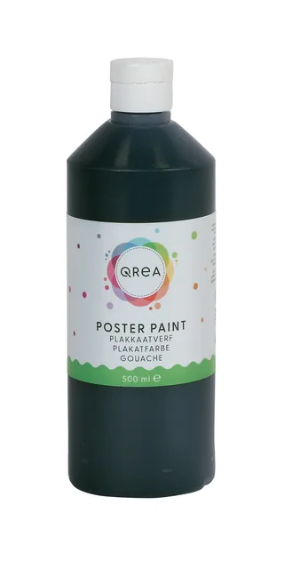 Plakkaatverf Qrea zwart 500ml