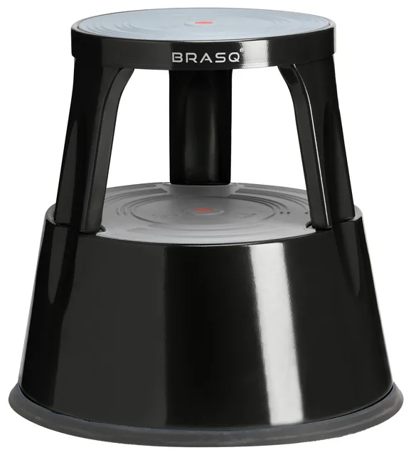 Opstapkruk BRASQ 42 CM Metaal Zwart