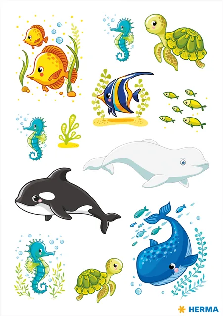 Décor sticker Walvissen en zeedieren