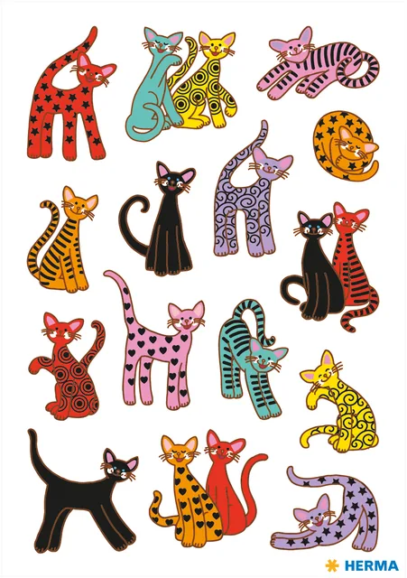 Décor sticker abstracte katten