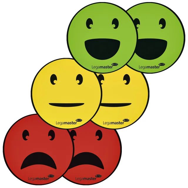 Magneet Legamaster emoticon 50mm assorti