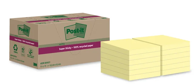 Memoblok Post-it 622 RSS12CY 47.6x47.6mm geel