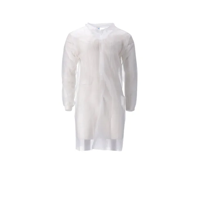 Bezoekersjas CMT M non-woven drukknopen 104cm wt
