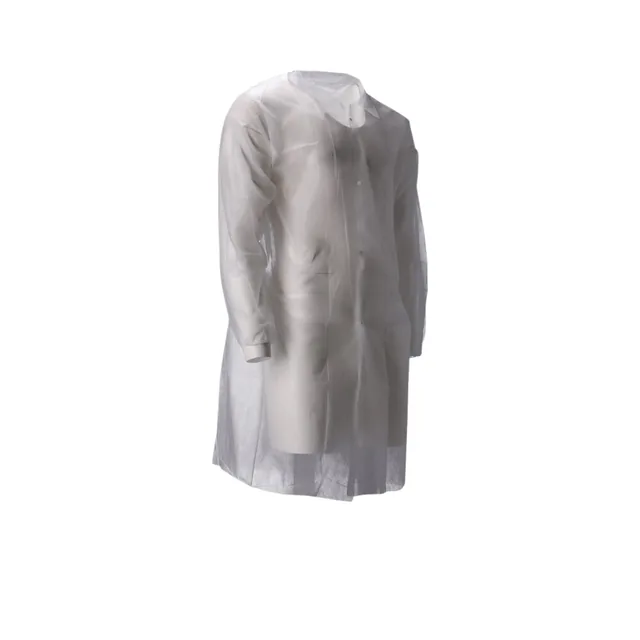 Bezoekersjas CMT L non-woven drukknopen 104cm wt