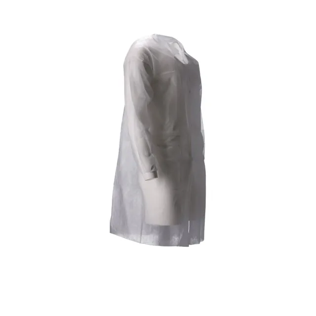 Bezoekersjas CMT L non-woven drukknopen 104cm wt