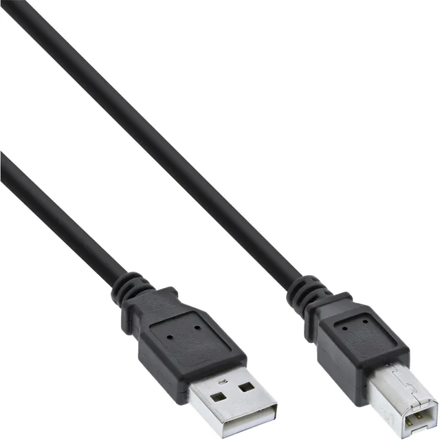 Kabel inLine USB 2.0 A-B 3 meter zwart