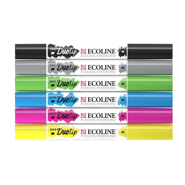 Duotip Talens Ecoline set 6 stuks basis