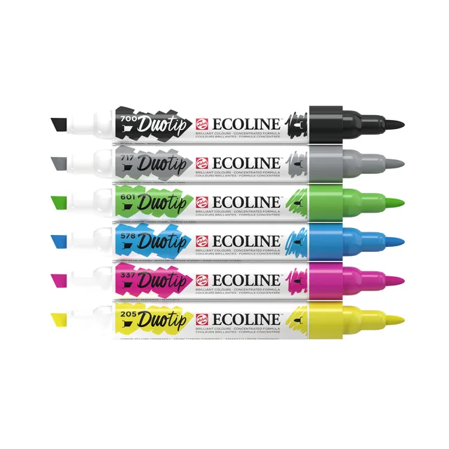 Duotip Talens Ecoline set 6 stuks basis