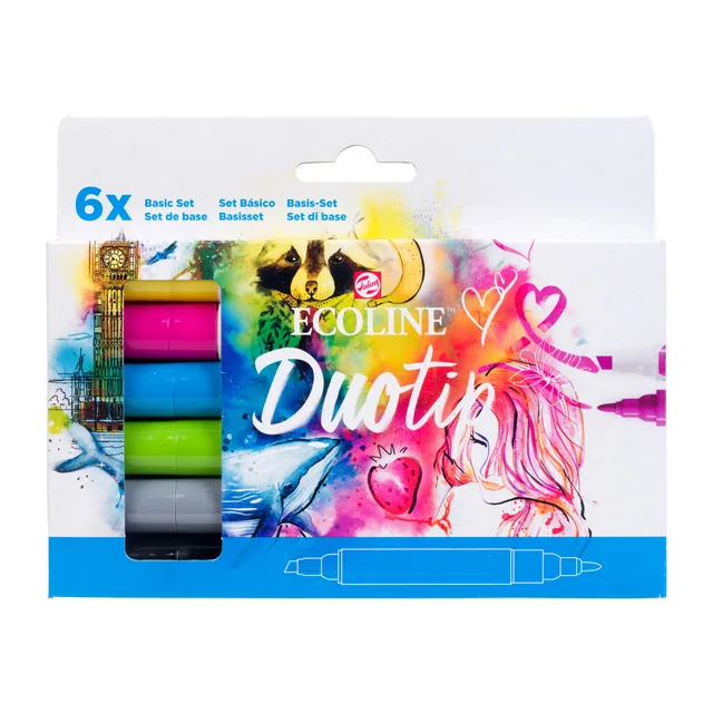 Duotip Talens Ecoline set 6 stuks basis