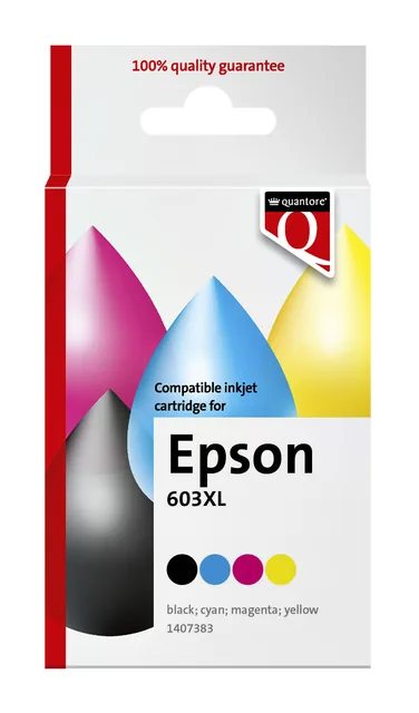 Inktcartridge Quantore Epson 603XL zwart+3kleur