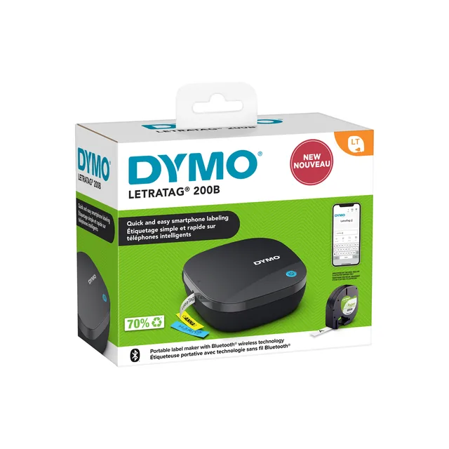 Labelprinter Dymo LetraTag 200B 12mm zwart