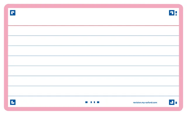 Flashcard Oxf 2.0 75x125mm 80vel 250gr lijn roze