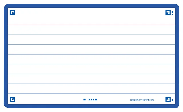Flashcard Oxf 2.0 75x125mm 80vel 250gr lijn blauw