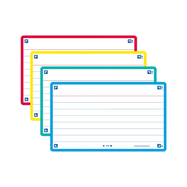 Flashcard Oxf 2.0 75x125mm 80vel 250gr lijn ass