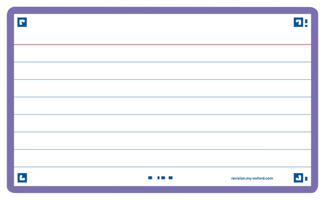 Flashcard Oxf 2.0 75x125mm 80vel 250gr lijn paars