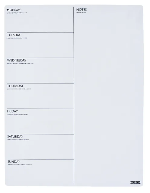 Magnetische planner week Desq 40x30cm magnetisch
