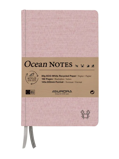 Notitieboek Aurora Ocean A5 192blz lijn 80gr rood