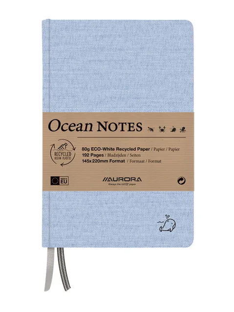 Notitieboek Aurora Ocean A5 192blz lijn 80gr blauw
