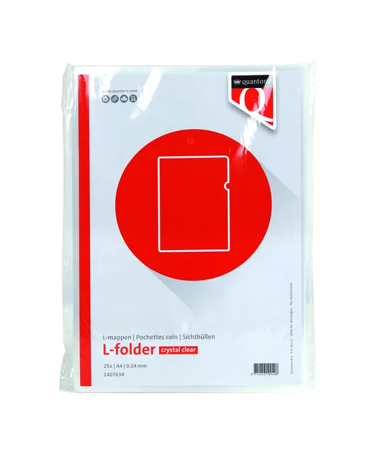 Insteekmap L-model Quantore A4 PP 0.14mm glad 25st