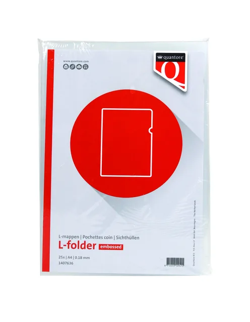 Insteekmap L-model Quantore A4 PP 0.18mm nerf 25st
