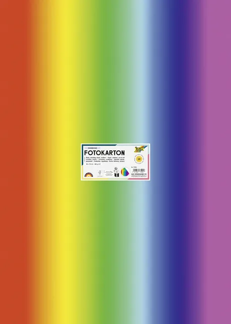 Fotokarton Folia 300gr 50x70cm 1650 regenboog