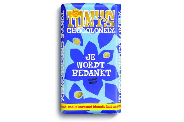 Chocolade Tony Chocolonely je wordt bedankt