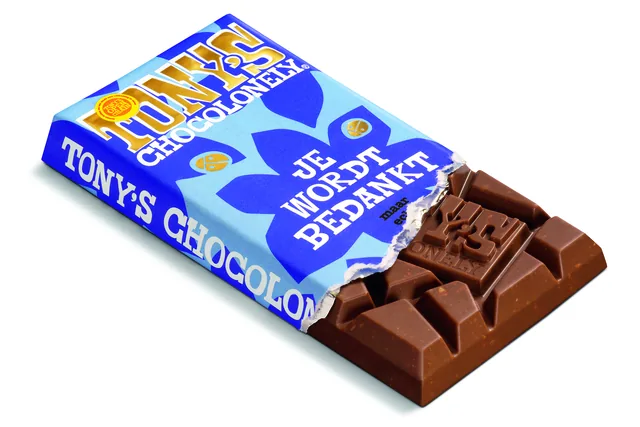 Chocolade Tony Chocolonely je wordt bedankt
