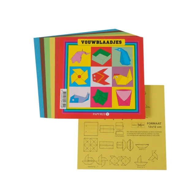 Vouwblaadjes Papurys vierkant 12x12cm