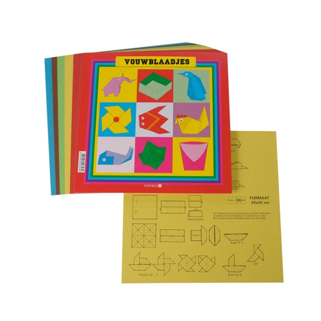 Vouwblaadjes Papurys vierkant 20x20cm