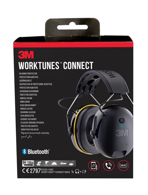 Oorkap 3M Worktunes Connect Bluetooth tech